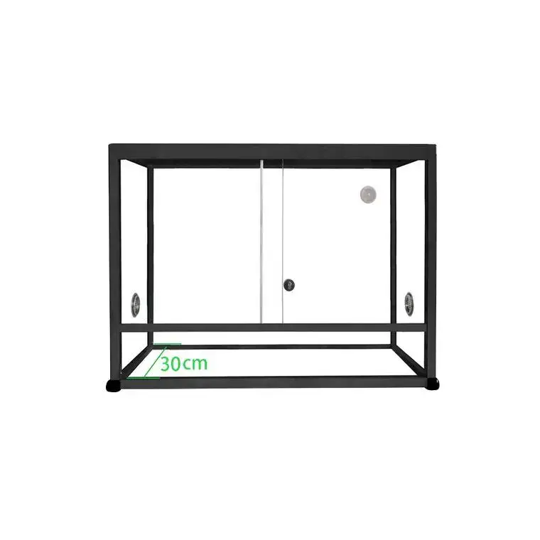 Promotion Saisonnière Terrarium pour reptile coloris noir en aluminium Reptile Planet Élégance – 45 x 30 x 30 cm