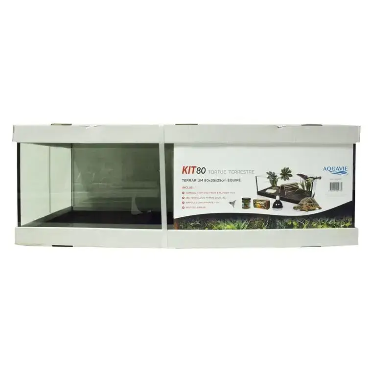 Kit terrarium tortue terra 80 de 80 x 35 x 25 cm Top Vente