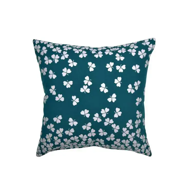 Coussin trèfle Fermob coloris bleu canard en acrylique 44 x 44 cm Bon Marché