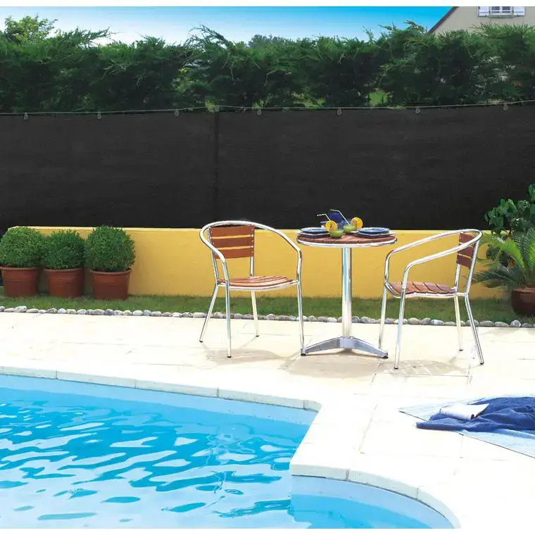 Nouveauté Natte brise vue Totaltex noir en polyéthylène 10 m x 100 cm