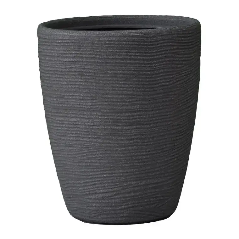Paiement Sécurisé Pot rond haut Granit gris Ø 30 x 36 cm de 20 L