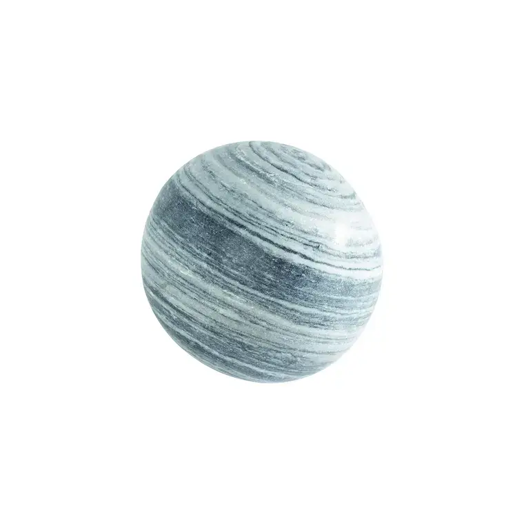 Sphère décorative en marbre blanc noir Penez Herman – 20 cm Commander Maintenant