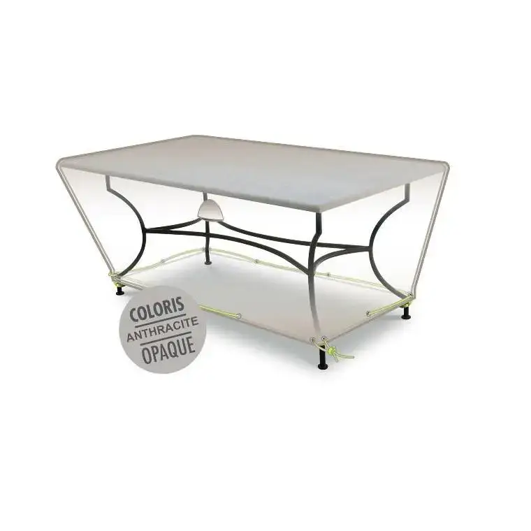 Commander Vite Housse table rectangulaire 4-6 pers. de coloris anthracite en polyester