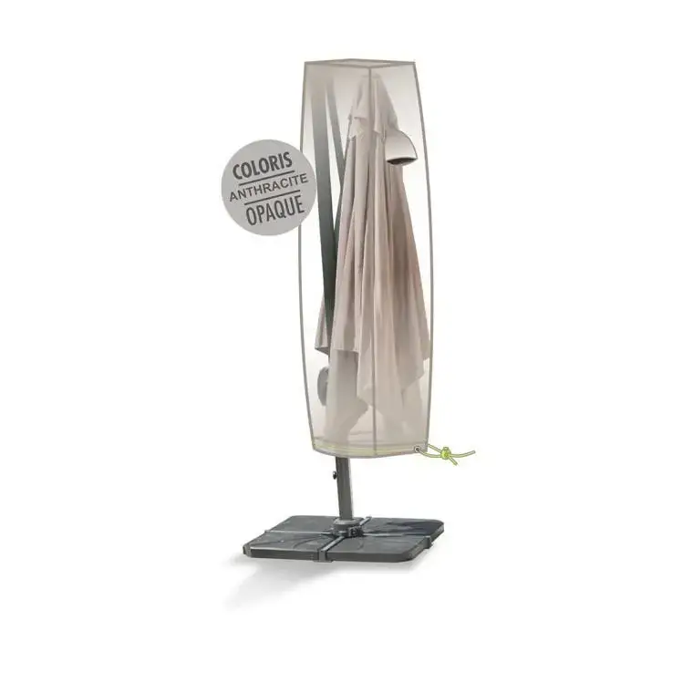 Prix Réduit Housse parasol déporté jusqu&rsquo;à Ø 5 m de coloris anthracite en polyester
