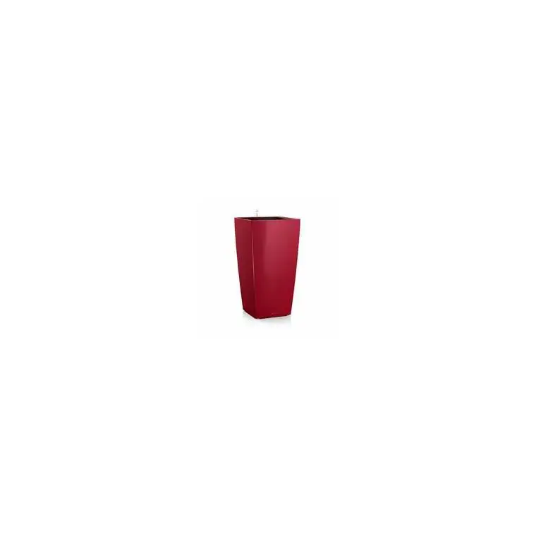 Promotion Saisonnière Pot à réserve d&rsquo;eau Cubico Rouge scarlet L.30×30 x H.56 cm