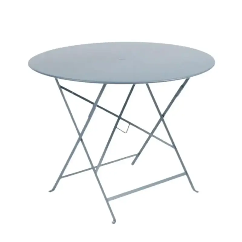 Table ronde pliante Bistro Fermob en acier coloris gris orage Ø 96 cm Acheter Direct