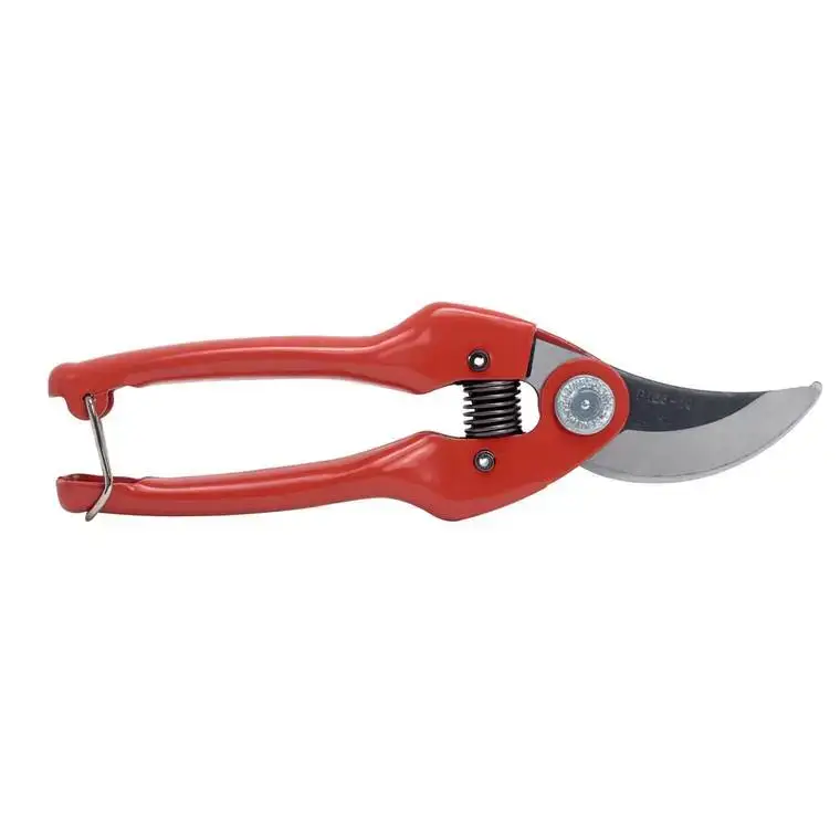 Sécateur grand modèle orange pour droitier en acier embouti Marque