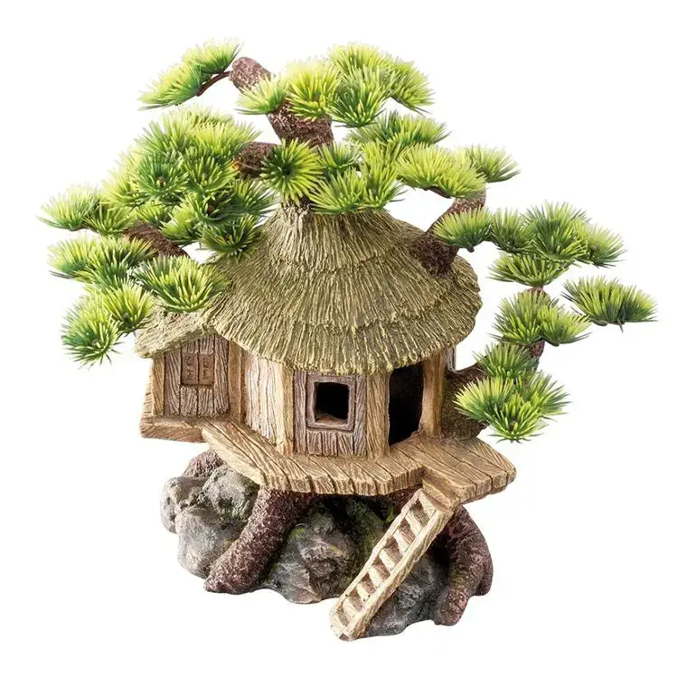Prix Choc Décor aquarium maison bonsai coloris vert résine de polyester – 200 x 155 x 200 cm