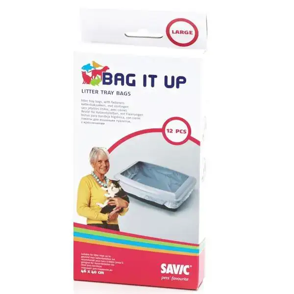 Retour Gratuit Sacs pour bac à litière – 46 x 40 cm – 12 sacs