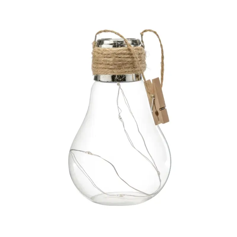Prix Promo Guirlande solaire Swing 10 ampoules LED blanc chaud et corde 180 cm