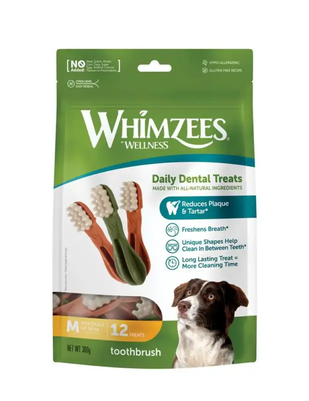 Brosses à dents pour chien Whimzees taille M – lot de 12 Prix Bas