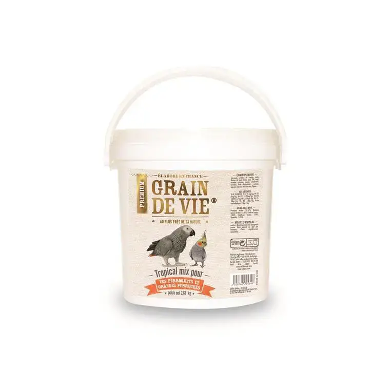 Tropical mix aux fruits pour perroquets Grain de Vie – 2,65 kg Bon Plan