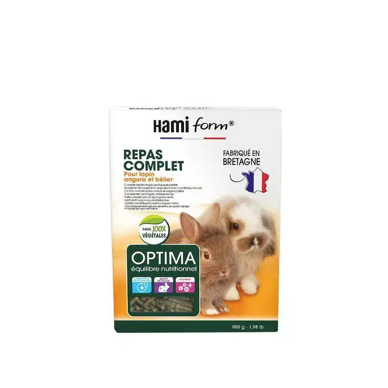 Repas lapin spécial poils longs Hami Form – 900 g Pas Cher
