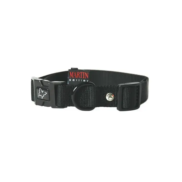 Authentique Collier chien réglable 16mm / 30-45cm noir