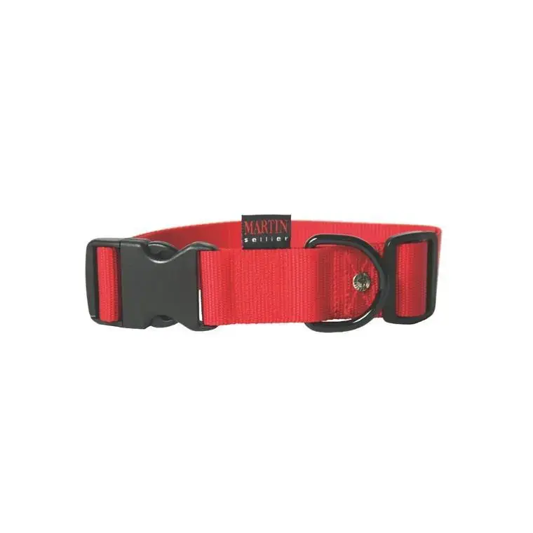 Collier chien réglable 40mm / 50-70cm rouge Solde