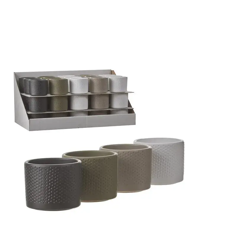 Populaire Pot en céramique gris Era – Ø 10 x H 8,5 cm