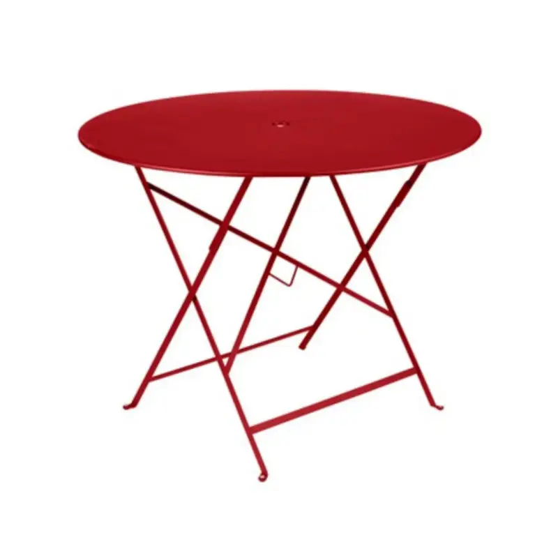 Seulement Aujourd&rsquo;hui Table ronde pliante en acier coloris piment Bistro Fermob – Ø 96 x 74 cm