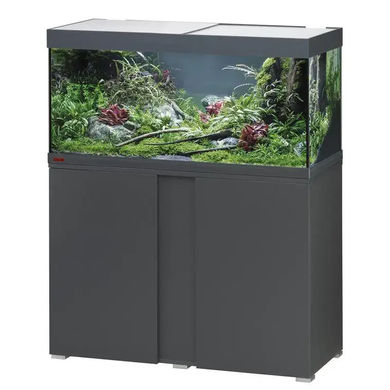 Soldes Aquarium avec meuble coloris anthracite Eheim vivalineLED 180L