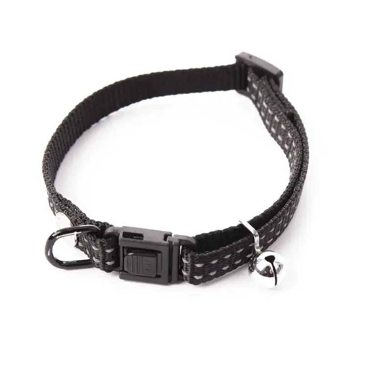 Collier en nylon pour chat Flash noir Bon Plan