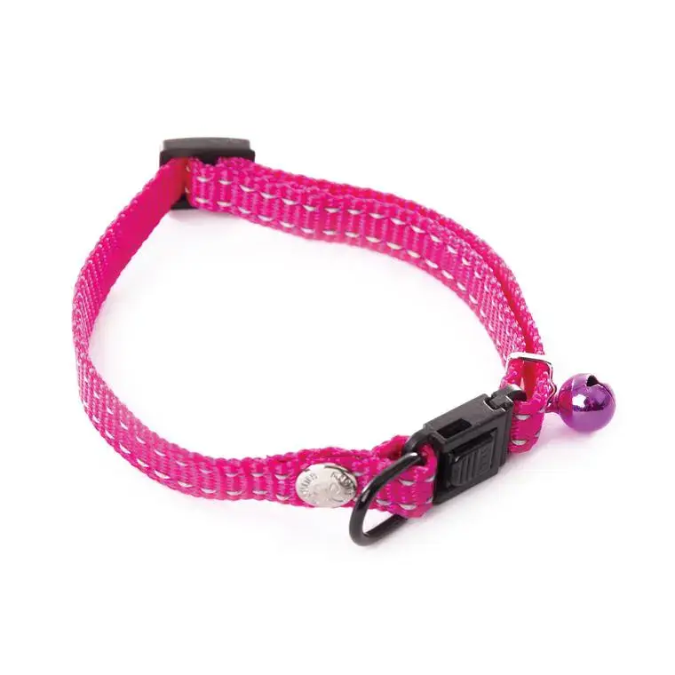 Collier en nylon pour chat Flash rose Réduction