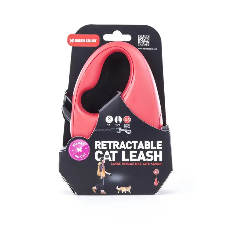 Promotion Laisse rétractable So Cat rouge – taille XS