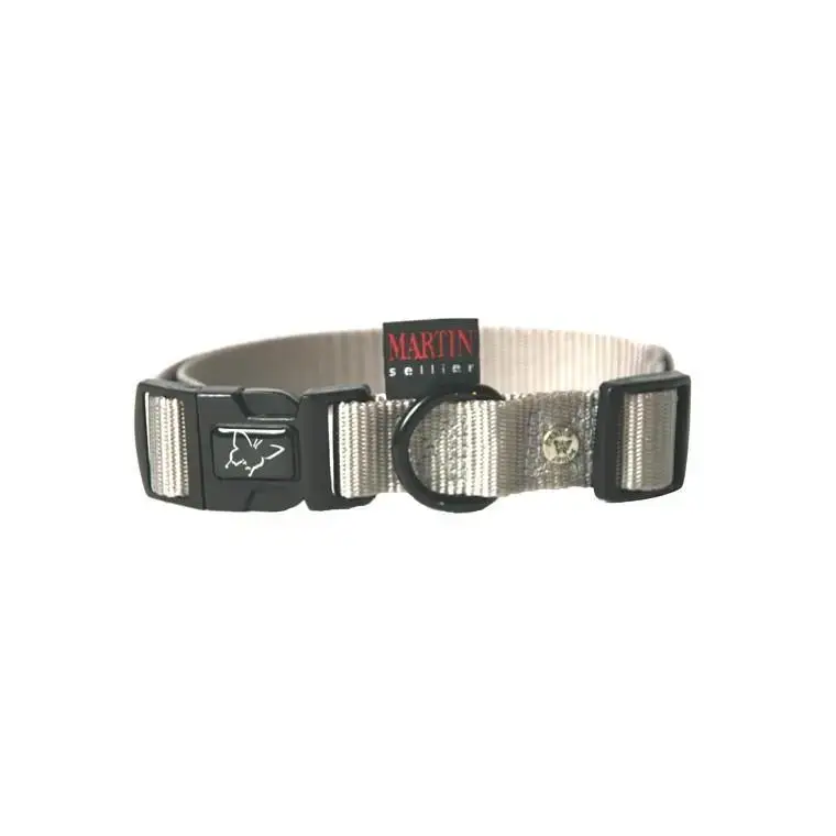 Certifié Collier chien réglable 22mm / 45-65cm gris
