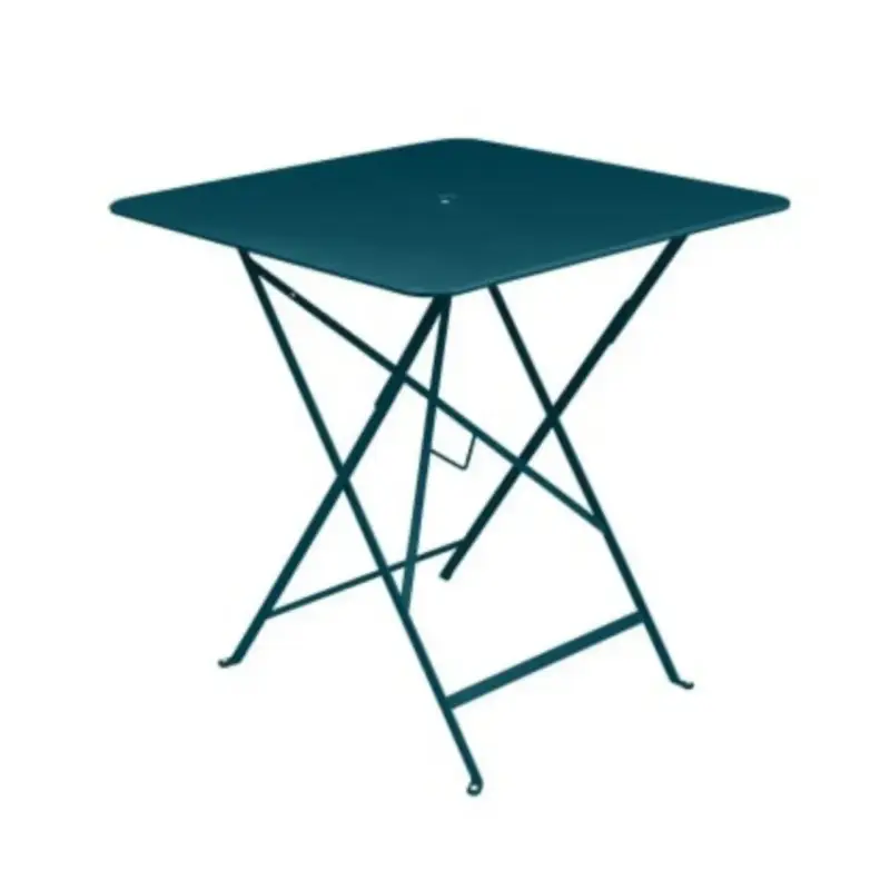 Prix Choc Table pliante Bistro FERMOB bleu acapulco L71xl71xh74