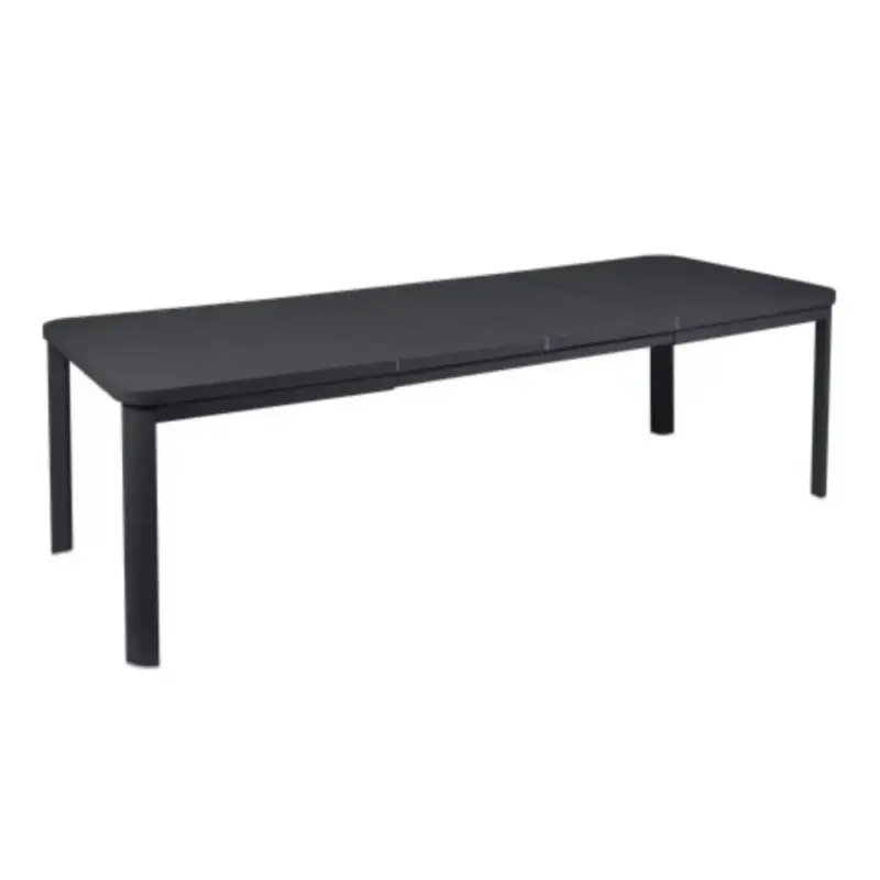 Table 2 allonges en aluminium coloris carbone Oléron Fermob – 155/255 x 100 x 74 cm Acheter En Ligne