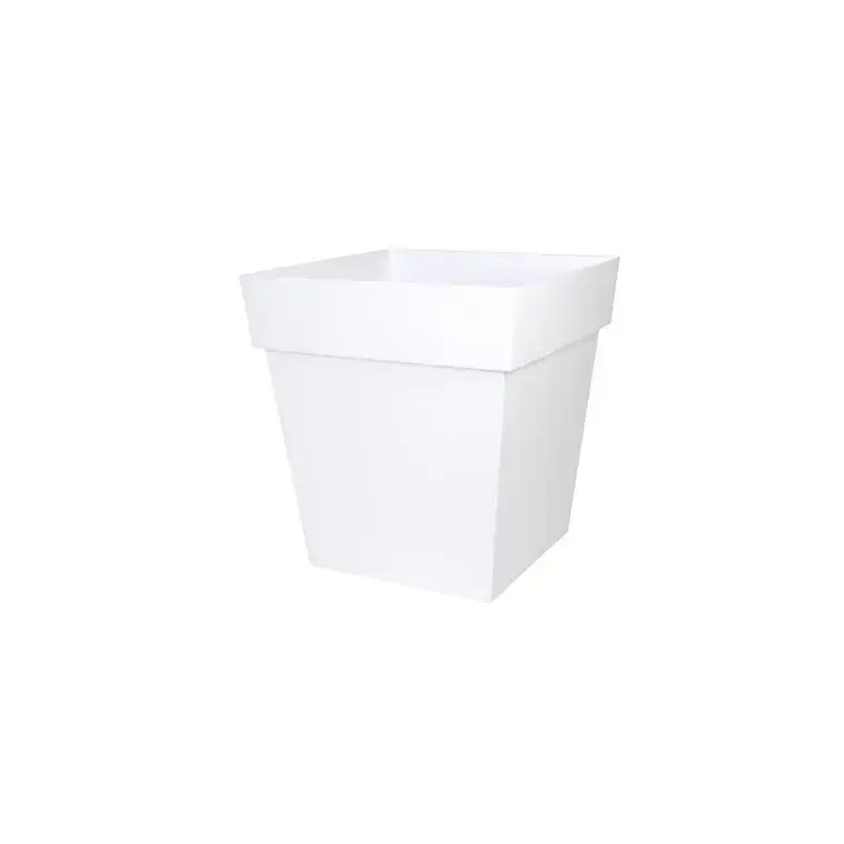 Pot Toscane carré coloris blanc 49,5 x 49,5 x 52,5 cm de 87 L Nouveauté