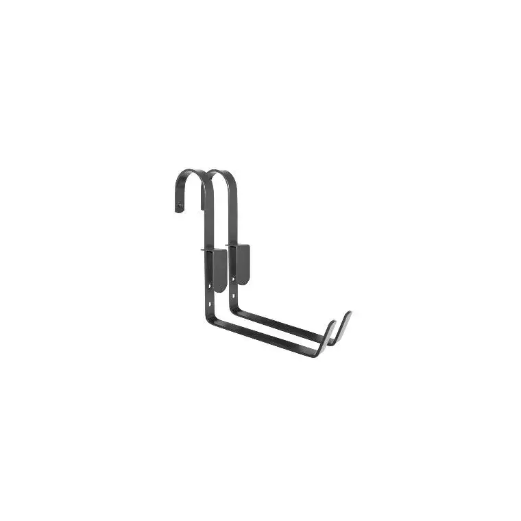 Lot de 2 supports à crochet pour jardinière de 18 cm gris anthracite Quantité Limitée