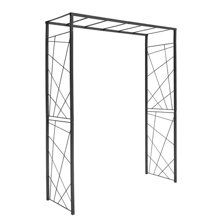 Pergola Mandala tube Grand modèle Métal Gris 165x50x198 cm Super Prix