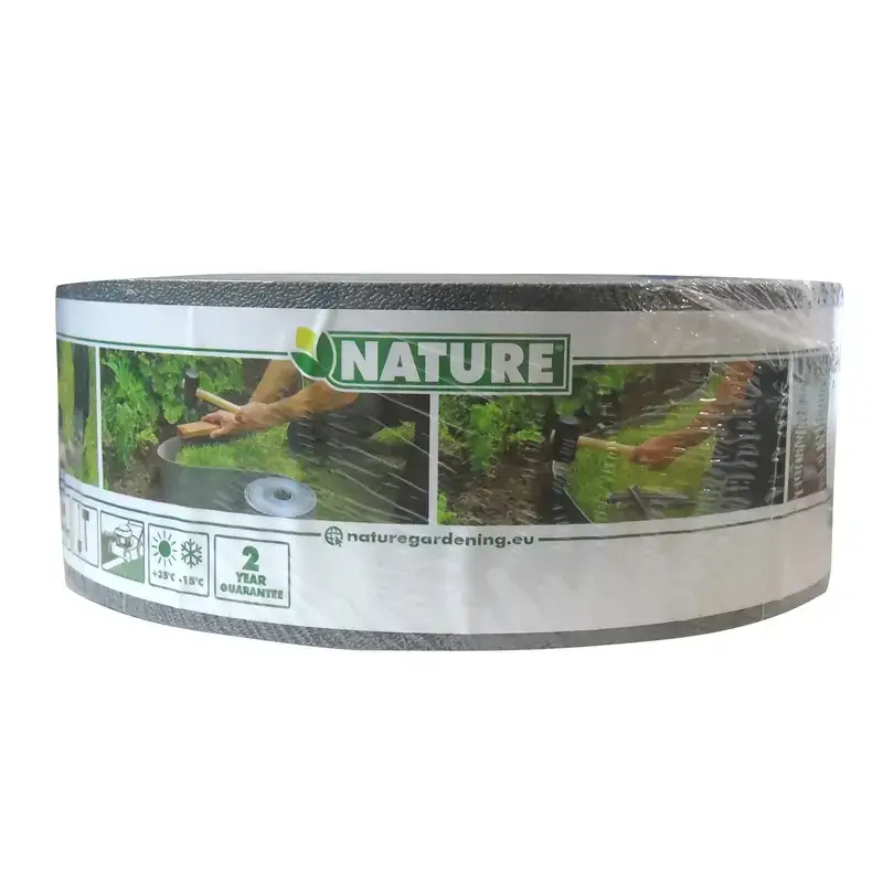 Prix Promo Bordure de jardin synthétique coloris gris Nature Outside Living – 10 m x H 7,5 cm