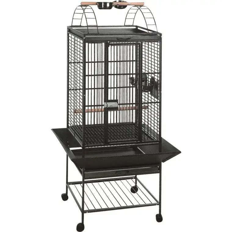 Cage perroquet pico anthracite coloris gris en acier galvanisé – 83 x 78 x 164 cm Acheter Direct