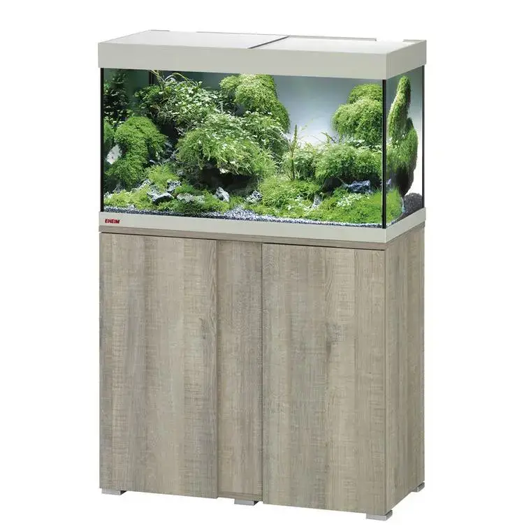 Aquarium avec meuble coloris chêne gris Eheim vivalineLED 126L Usine Directe