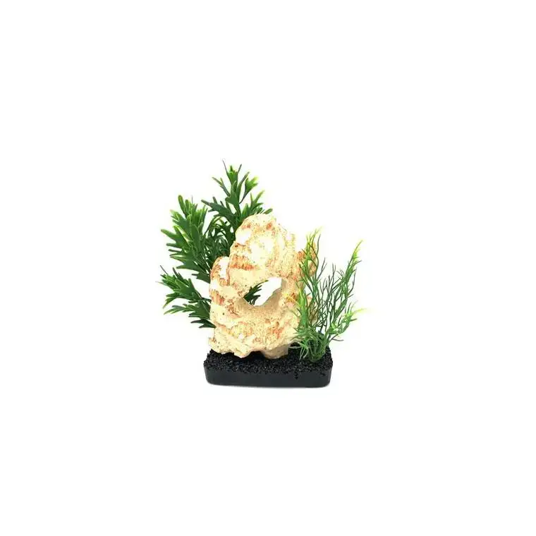Produit De Marque Céramique avec 1 trou et 2 plantes artificielles 18 cm