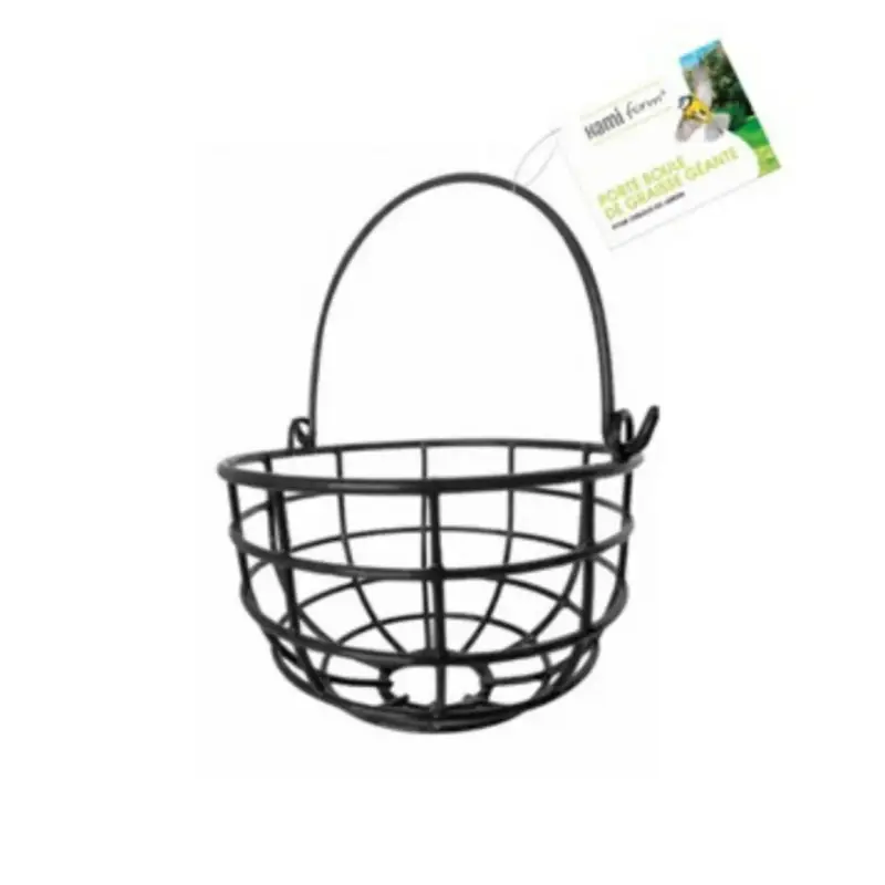 Porte boule de graisse géante noire en métal Ø 13 cm Offre Limitée