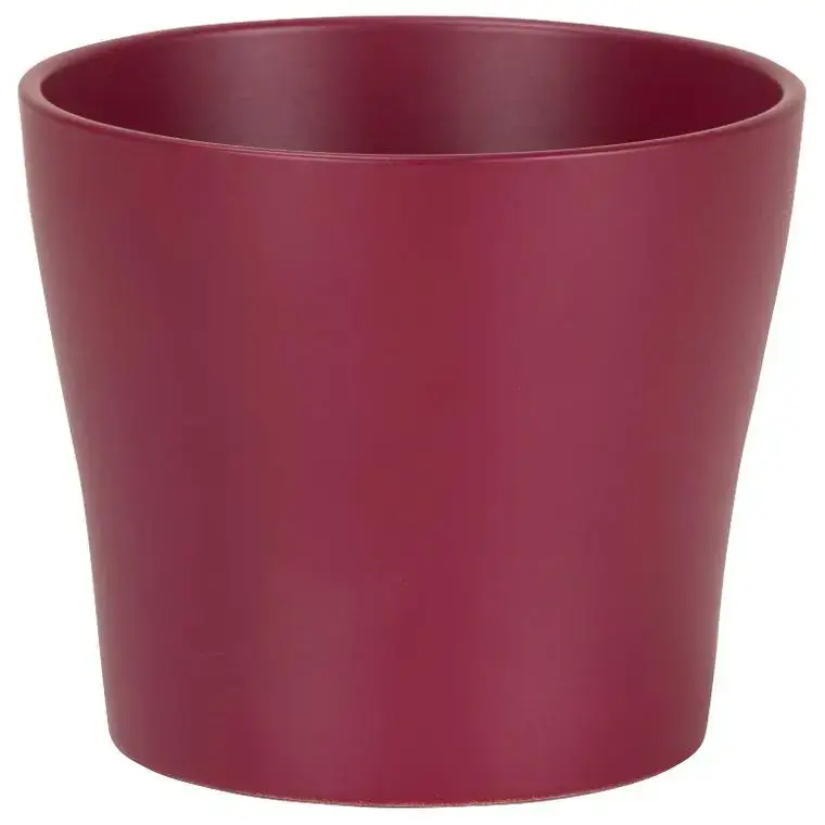 Offre Spéciale Cache-pot en céramique rose framboise Scheurich 808 Burgundy – Ø 13 x H 11,2 cm