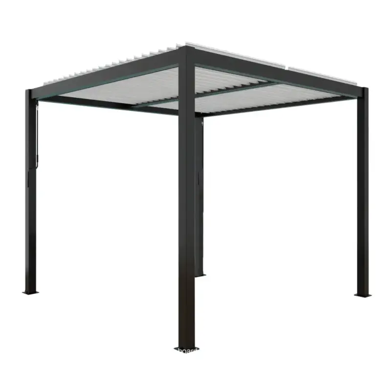Pergola bioclimatique en aluminium noir Green Outside Event – 4 x 3 m Offre Exclusive