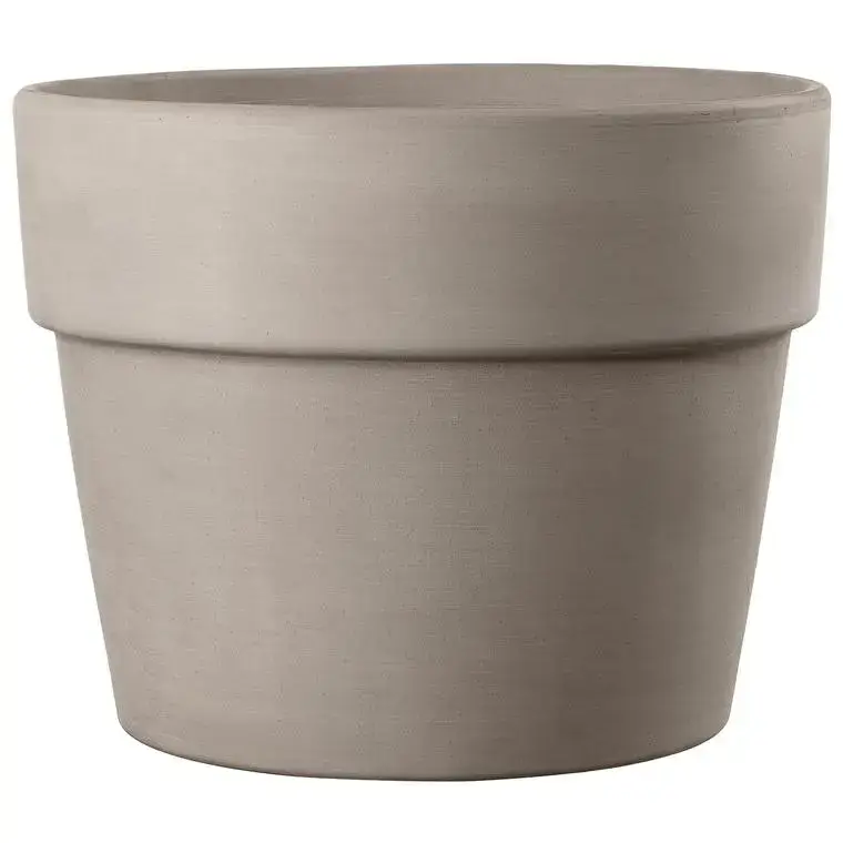 Must-Have Pot en terre cuite gris clair Deroma Perfetto Grafite – Ø 50 x H 38,9 cm