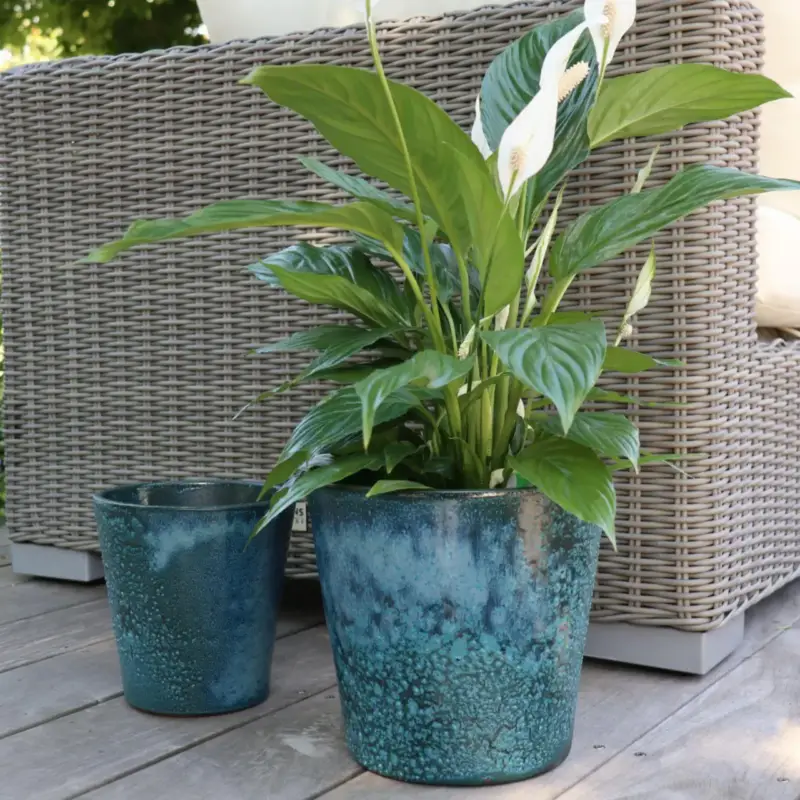 Pot Odyssée Blue Wave en terre émaillée Poterie d’Albi – Ø 23 x 21 cm Prix Bas