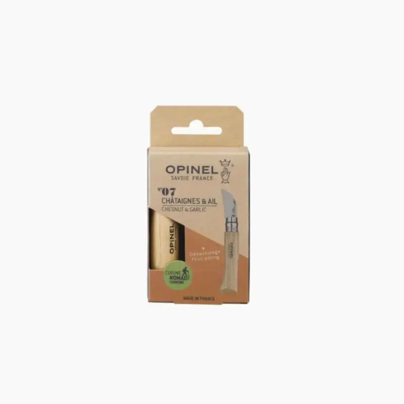 Offre Exclusive Couteau en bois et acier inoxydable Opinel n°7 Châtaigne