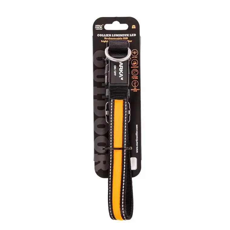 Acheter Direct Collier lumineux orange 2,5×36/51 cm