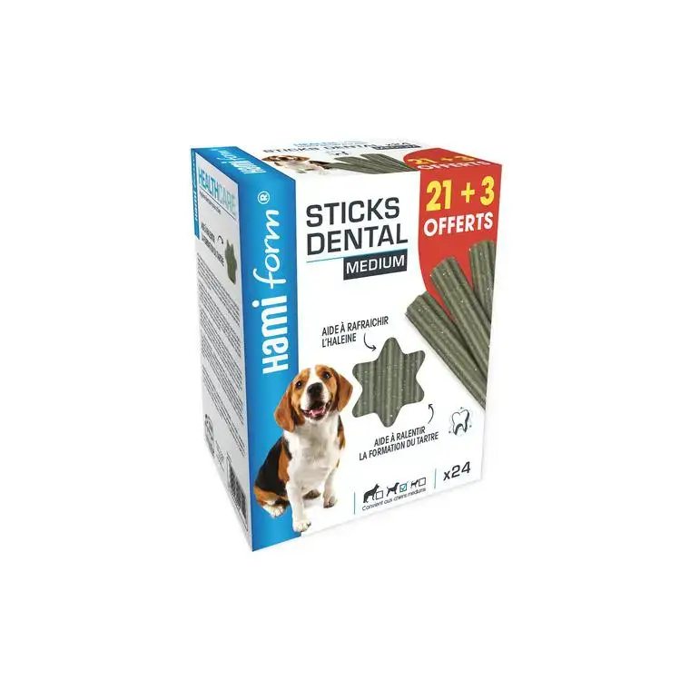 Dental sticks medium. La boîte de 21+3 Satisfait Ou Remboursé