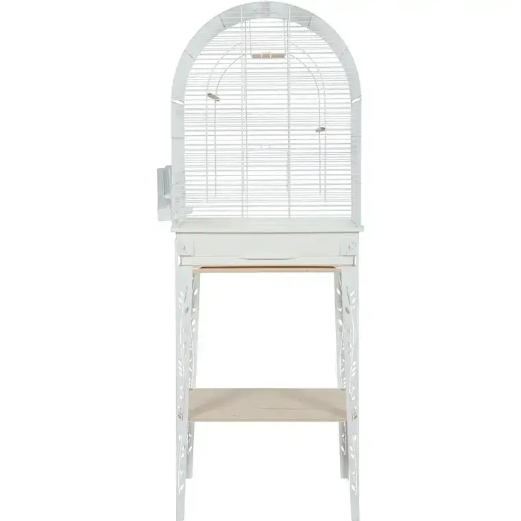 Cage avec meuble pour les oiseaux exotiques ou les canaris coloris blanc Zolux Chic Patio –53 x 33 x 144 cm (cage + pieds) Jusqu&rsquo;à Épuisement Des Stocks