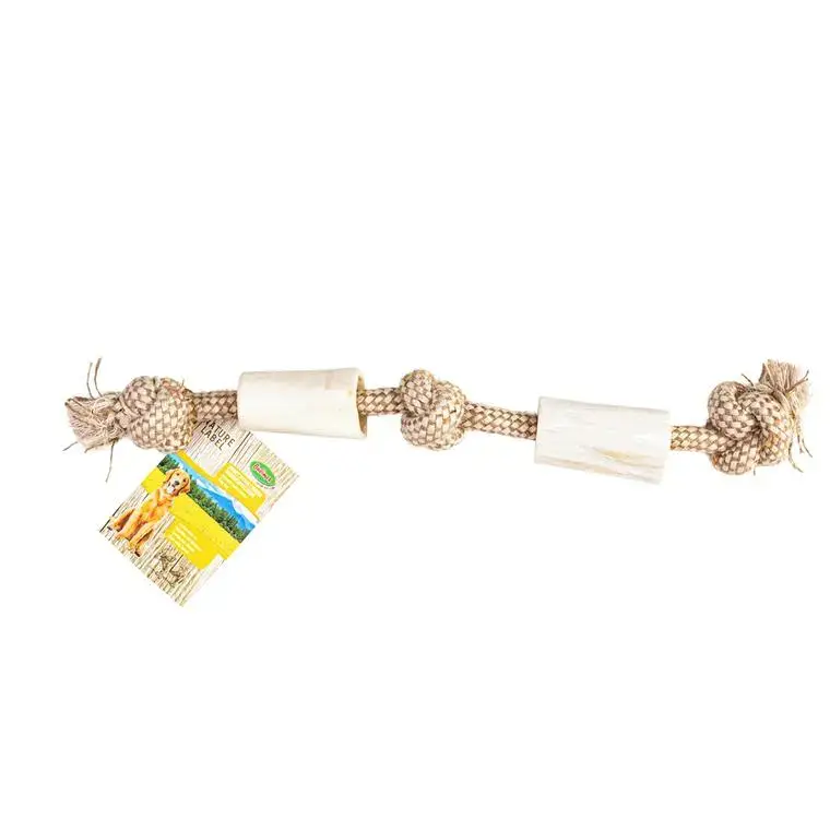 Offre Limitée Os blanc avec corde 45 cm