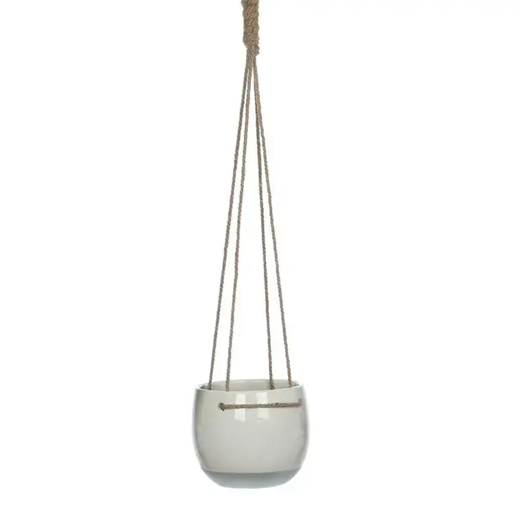 Populaire Pot à suspendre blanc en céramique Mica Décorations Resa – H 17 x Ø 18,5 cm