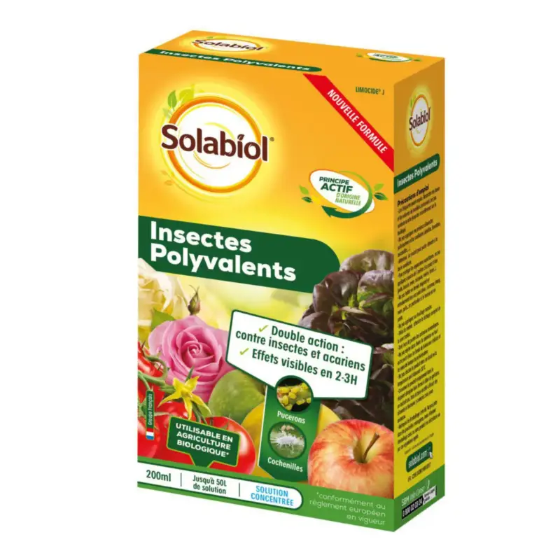 Insecticide naturel polyvalent Solabiol – 200 ml Paiement Sécurisé