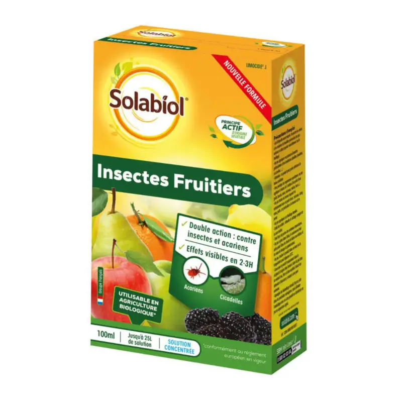 Insecticide naturel pour fruitiers Solabiol – 100 ml Prix Réduit