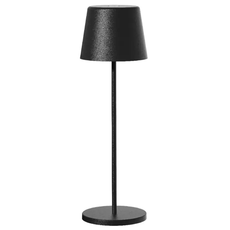 Solde Lampe de table touch sans fil en aluminium noir Kelly Black – Ø 10 x H 38 cm