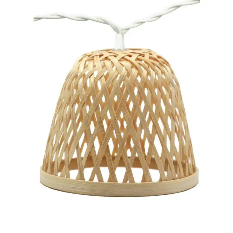Guirlande lumineuse solaire en rotin naturel à LED blanc chaud Chill – 3,80 m Dernier Modèle
